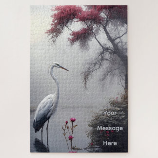 Heron in the Lakeside Wall Art  Jigsaw Puzzle