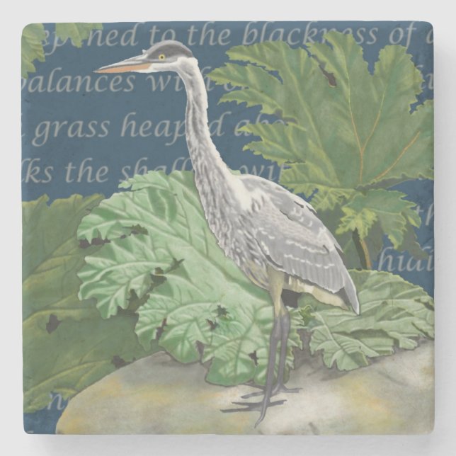 Heron Marble Coaster (Front)