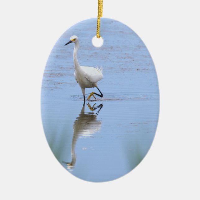 Heron Photo Ornament  (Front)