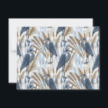 Heron Postcard<br><div class="desc">Blue and gold heron bird wallpaper</div>