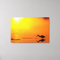 Heron silhouette at sunset, Florida