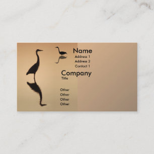 Heron Silhouette Business Card