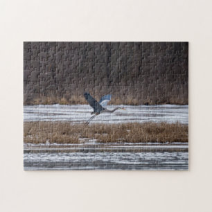 Heron Take Off Jigsaw Puzzle