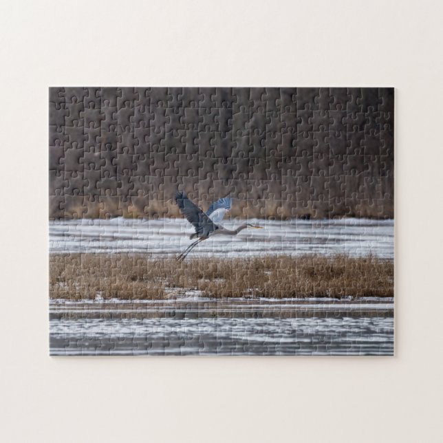 Heron Take Off Jigsaw Puzzle (Horizontal)