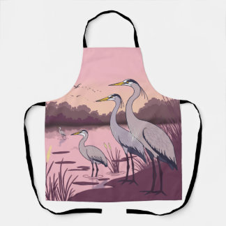 Herons by the Lake Apron