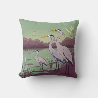 Herons by the Lake Cushion