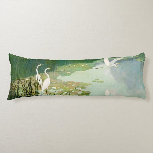 Herons in Summer by Newell Convers Wyeth Body Cushion (Front)