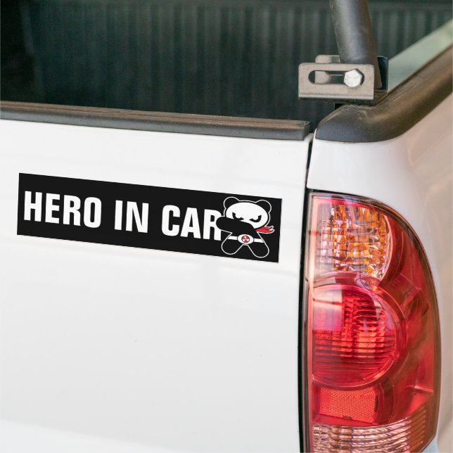 heropandbear bumper sticker (On Truck)