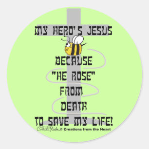 Hero's Jesus Classic Round Sticker