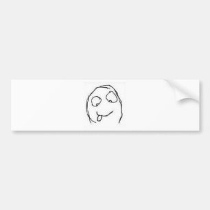 Herp Derp Rage Comic Bumper Sticker
