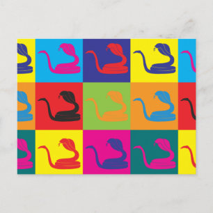 Herpetology Pop Art Postcard