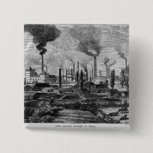 Herr Krupp's Factory in Essen, Germany 15 Cm Square Badge