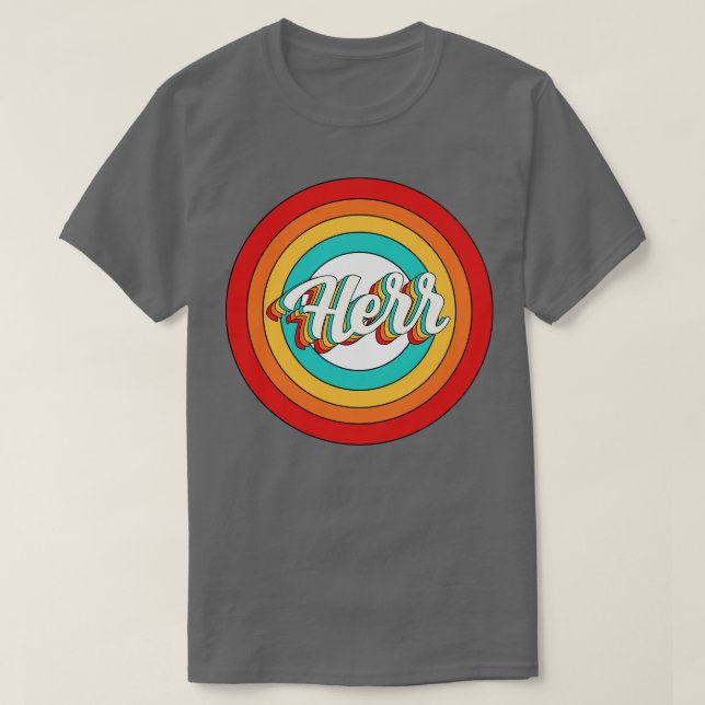 Herr Name Shirt Vintage Herr Circle (Design Front)