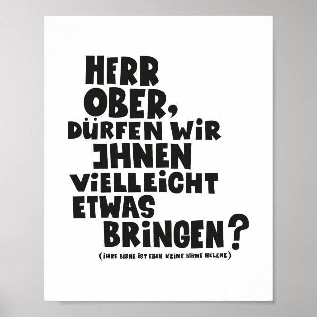 Herr Ober - Pappa Ante Portas - Loriot   Herr Ober Poster (Front)