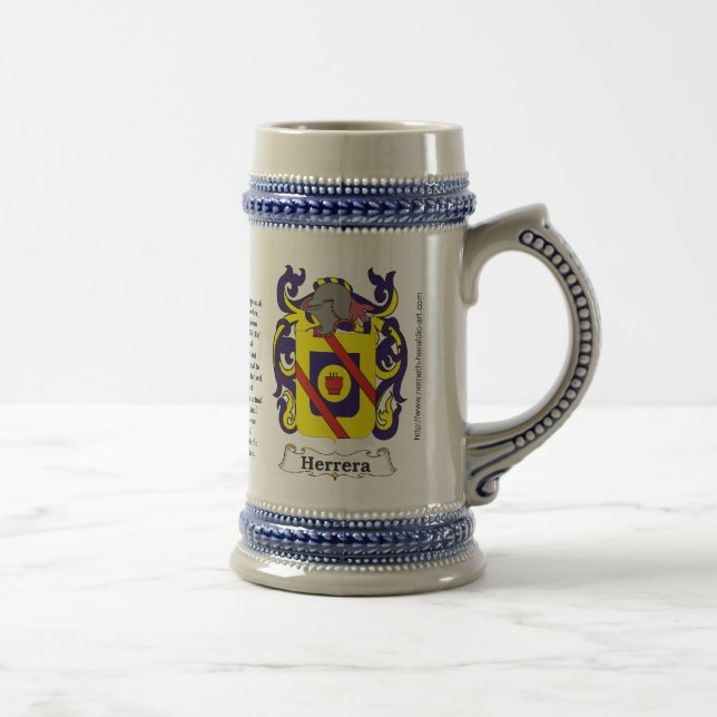 Herrera Family Coat of Arms on a Stein (Right)