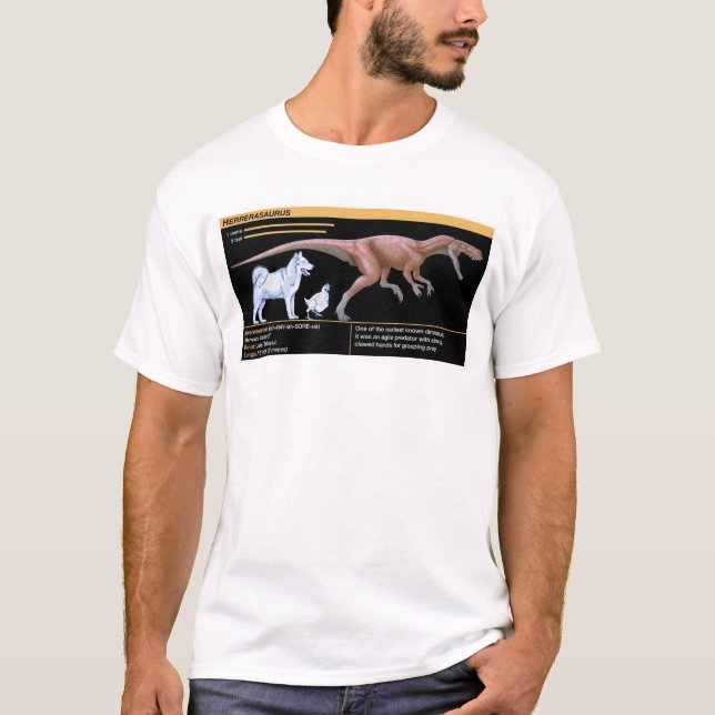 Herrerasaurus - Dinosaur Biology Jurassic T-Shirt (Front)