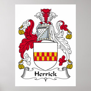 Herrick Family Crest Poster