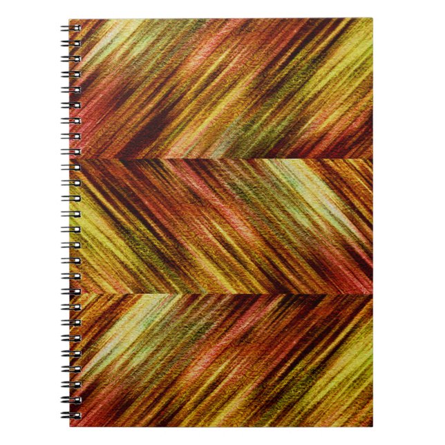 Herringbone Blended Rustic Autumn Coloured Notebook (Front)