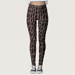 Herringbone braided braid Beige Minimal Pattern Leggings