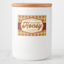 Herringbone Honey Jar and Mead Wine Bottle Labels