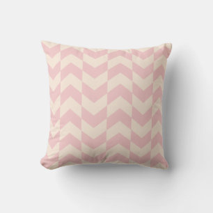 Herringbone Pattern Blush Pink Pillow