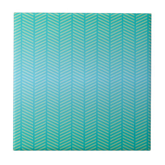 Herringbone Turquoise Blue Tile