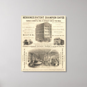 Herring's Patent Champion Safes Canvas Print