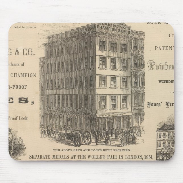 Herring's Patent Champion Safes Mouse Pad (Front)