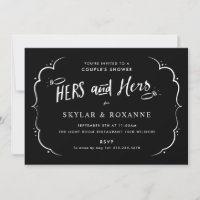Hers and Hers Gay Couples Shower Invitation