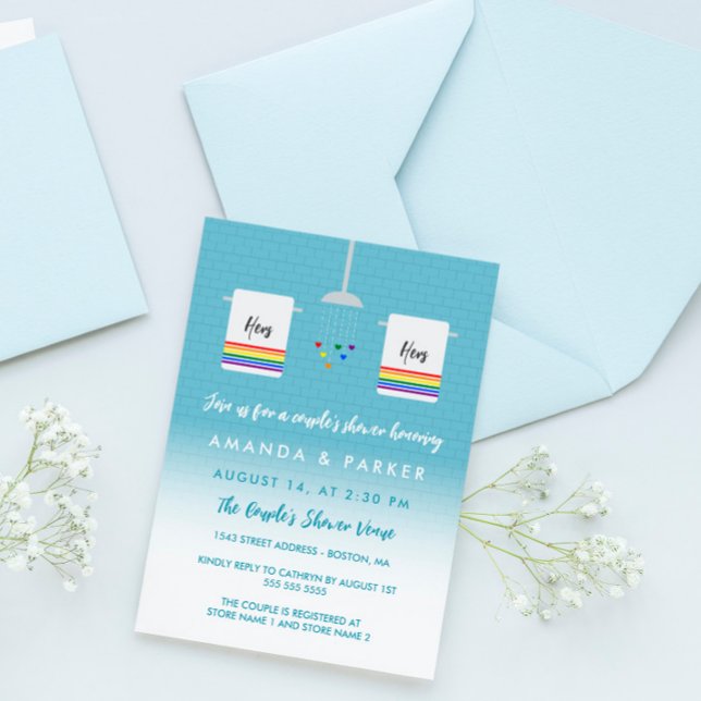 Hers and Hers Lesbian Couple's Shower Invitation (Creator Uploaded)