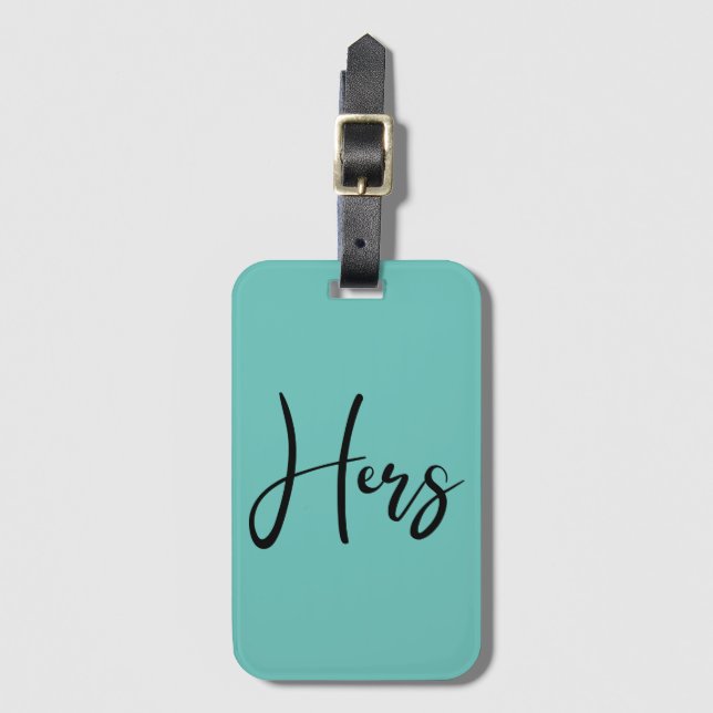 Hers for her luggage tag (Front Vertical)