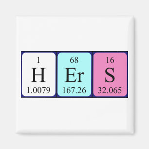 Hers periodic table name magnet