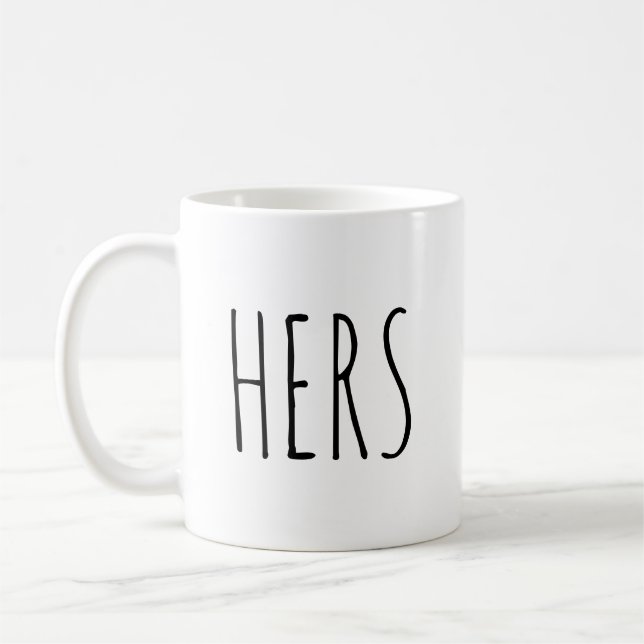 "Hers" RAE DUNN inspired Coffee Mug (Left)