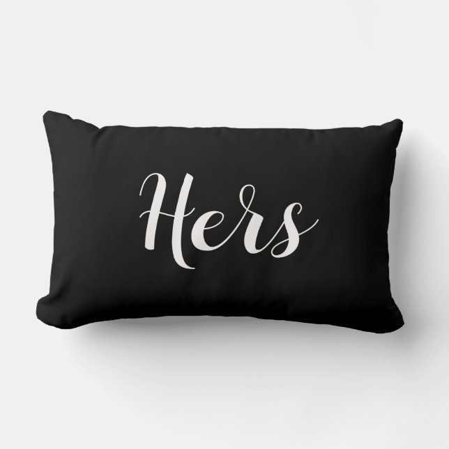 Hers Throw Pillow (Front)