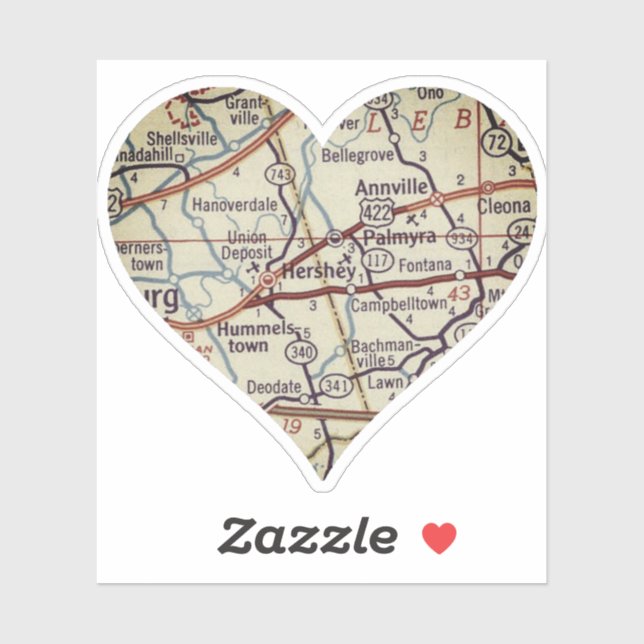 Hershey PA Vintage Map (Sheet)