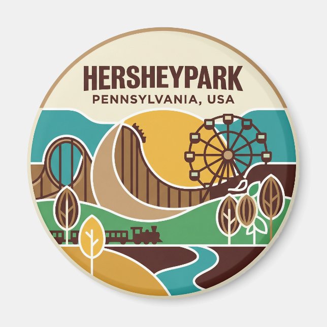 Hersheypark USA Magnet (Front)