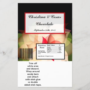 Hershey's Large Bar Wrapper Colourful Lotus Flower