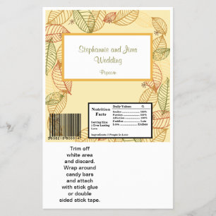 Hershey's Large Bar Wrapper Fall Leaves