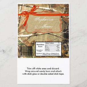 Hershey's Large Bar Wrapper Hunters Camoflouge Cam