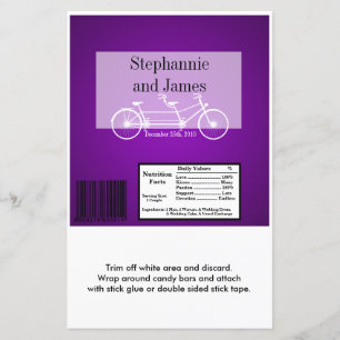 Hershey's Large Bar Wrapper Purple  Double Bike