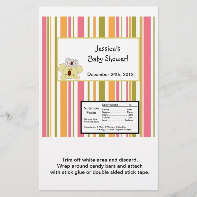 Hershey's Large Bar Wrapper Tropical Punch (Front)