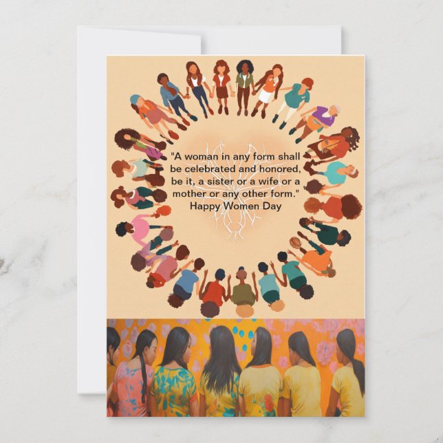  "HerStory: International Women's Day Greeting Car Holiday Card (Front)