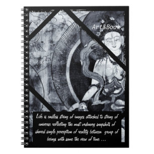 Heruka Buddha no.3 - Tibet, Art in BW (Notebook) Spiral Notebook