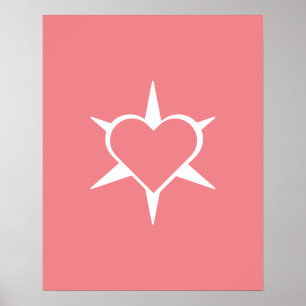 Herz Heart Cœur Cuore Star Starlet Sternchen Stern Poster