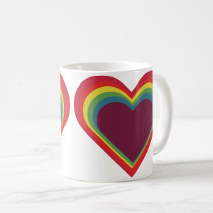 Herz ♥ Heart – Rainbow Colors – Regenbogenfarben Coffee Mug