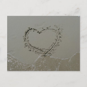 Herz im Sand Postcard