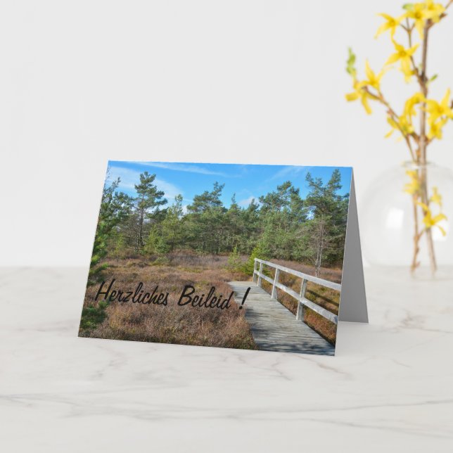 Herzliches Beileid ! Card (Yellow Flower)