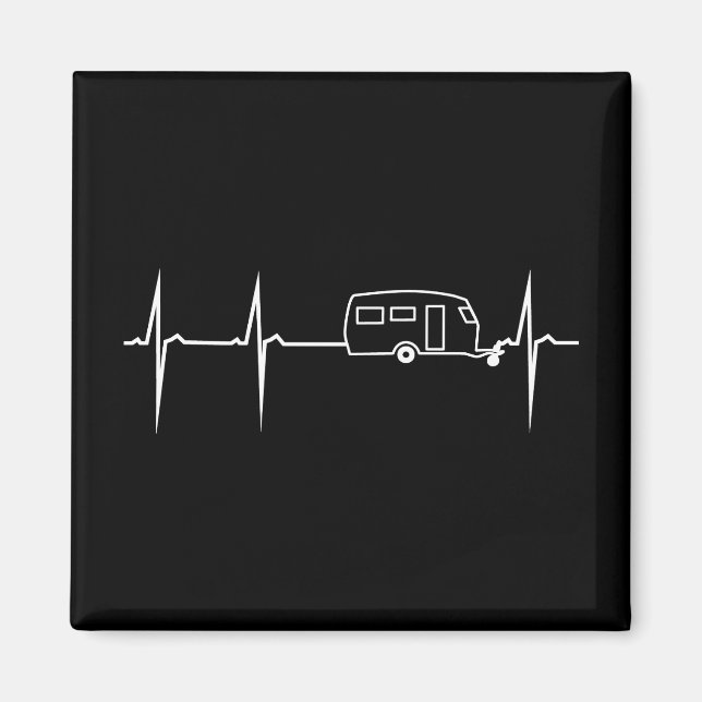 herzschlag camping wohnwagen magnet (Front)