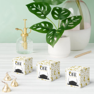 He's a Wild One - 1st Birthday Gold Crown Favour Box