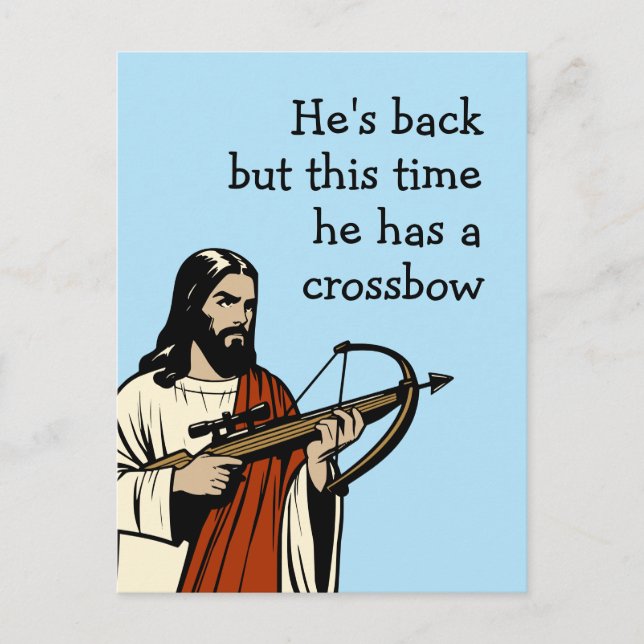 He's Back Postcard (Front)